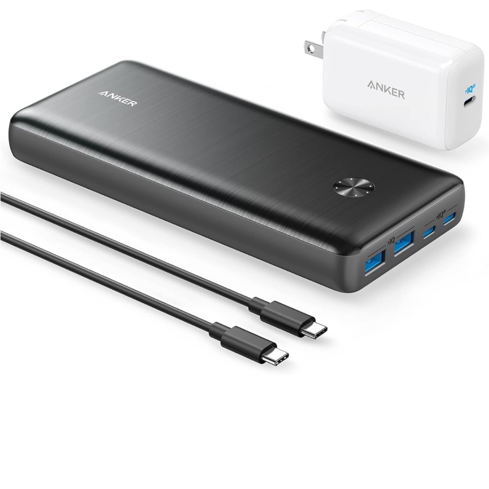 ANKER Power Bank, 25.6K Portable Charger 87W Bundle with 65W Wall Charger + Case